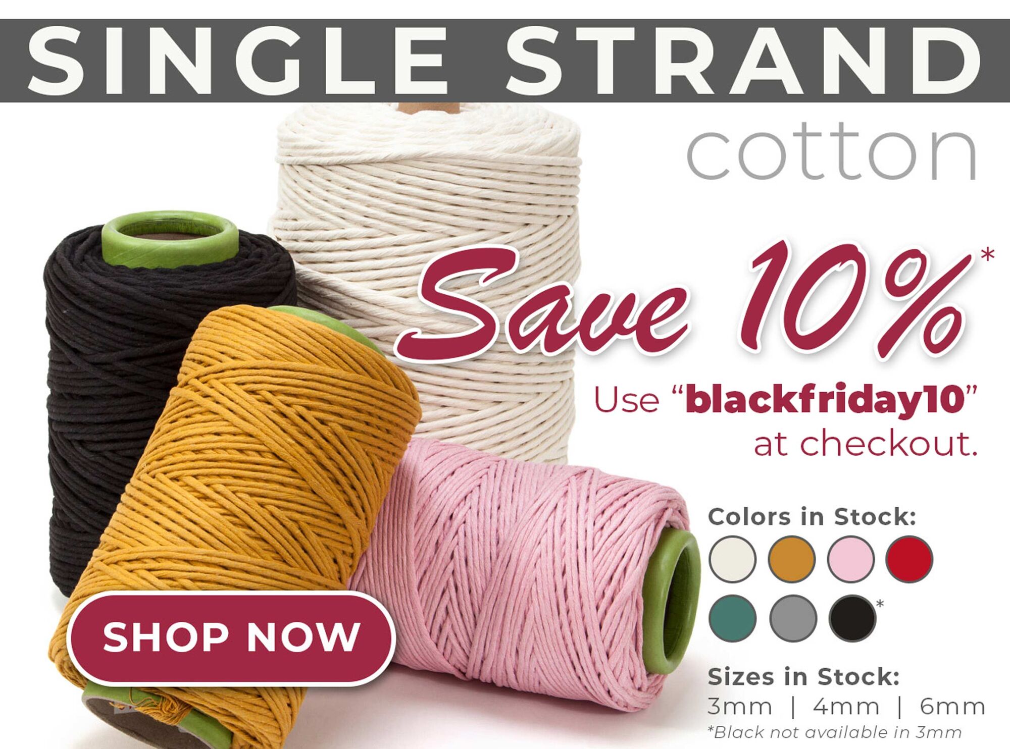 100% Single Strand Cotton