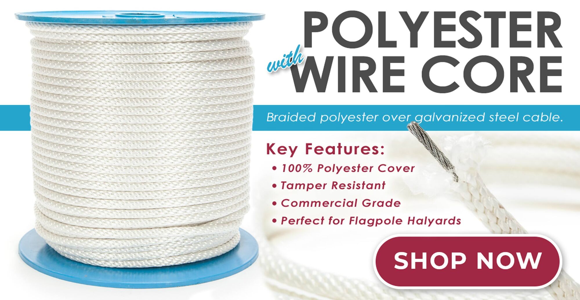 Wire Core Polyester Rope