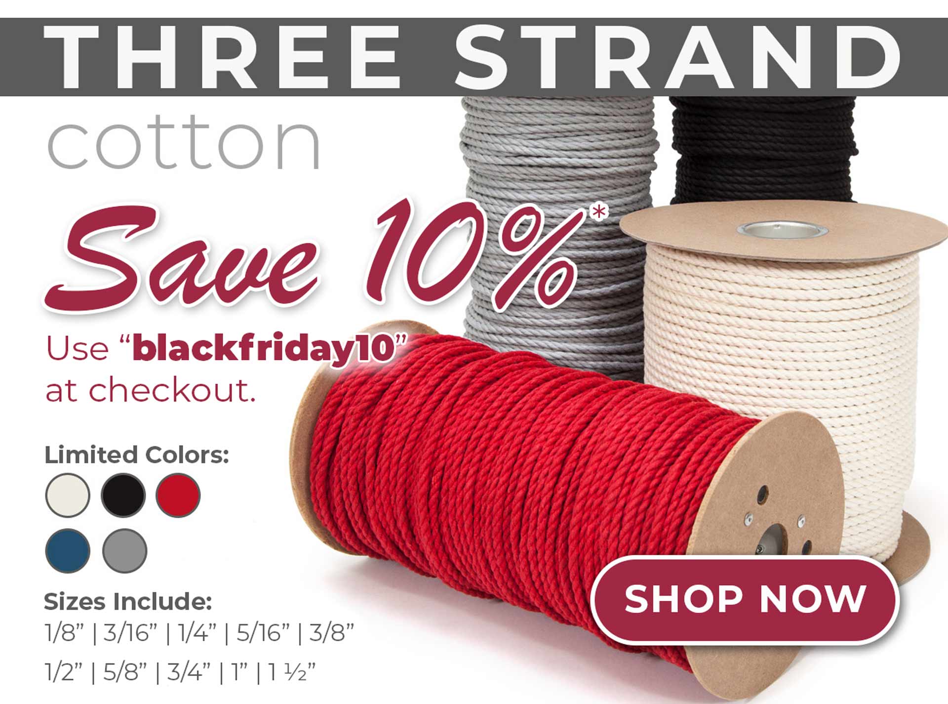 Knot & Rope Supply | 100% 3-Strand Cotton - Shop Now!